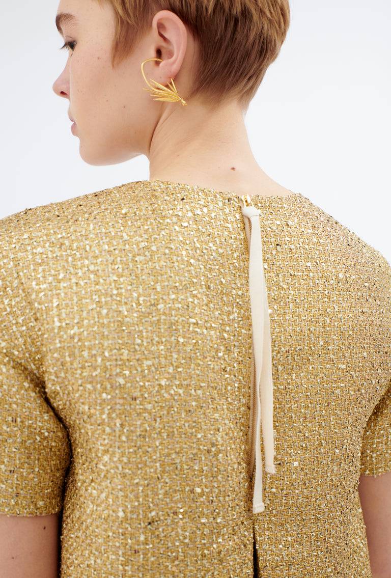 Odeeh Gold Brocade Kleid, Gold Sonderangebot