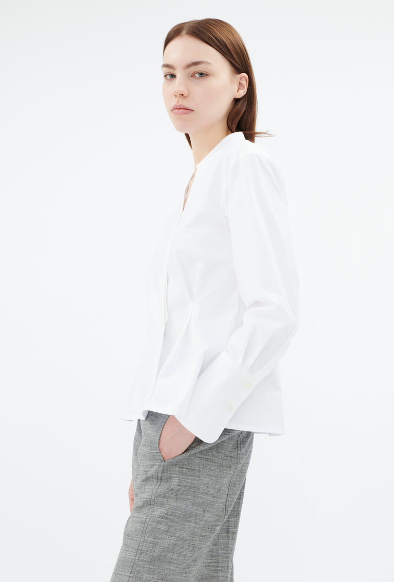 Odeeh Cotton Popeline Bluse, White Versandkostenfrei