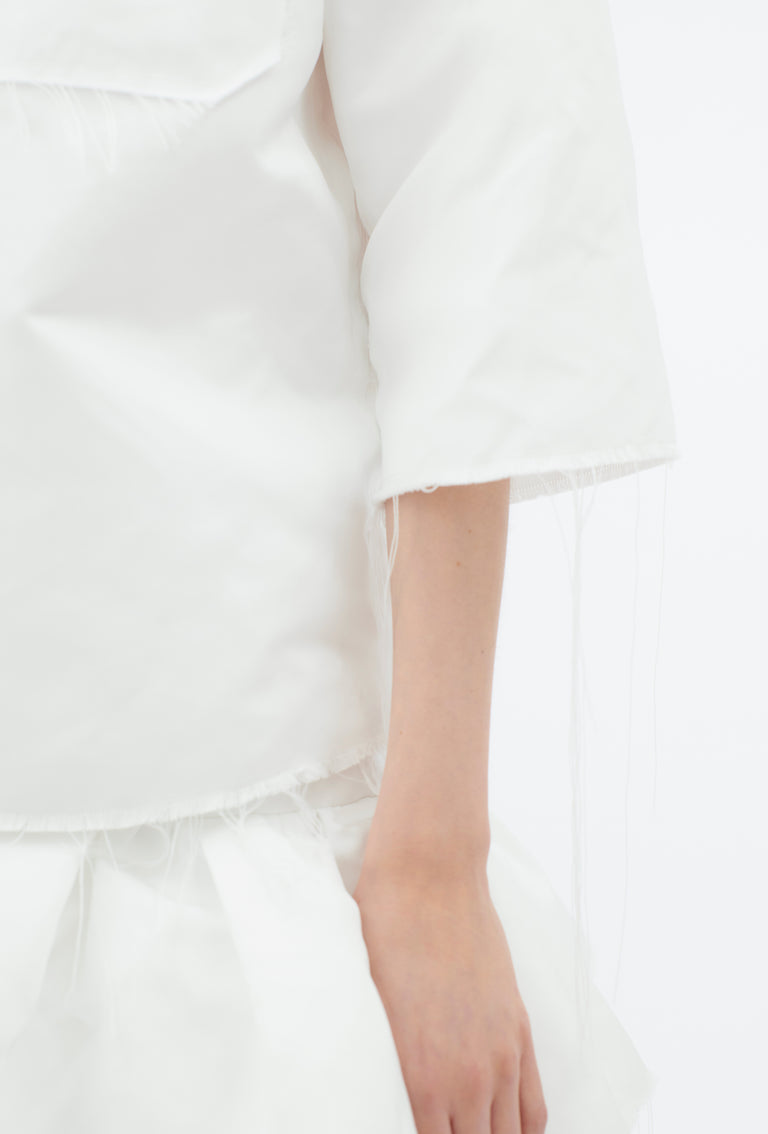 Odeeh Duchesse Bluse, White Großer Ausverkauf