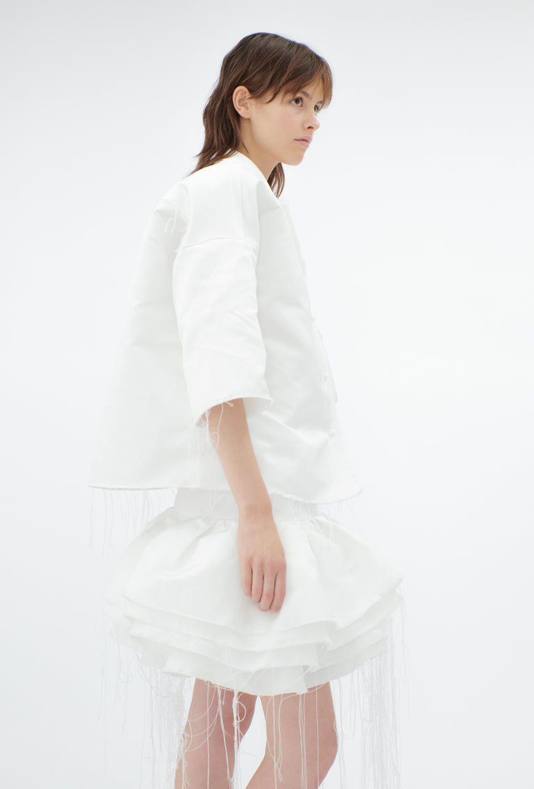 Odeeh Duchesse Bluse, White Großer Ausverkauf