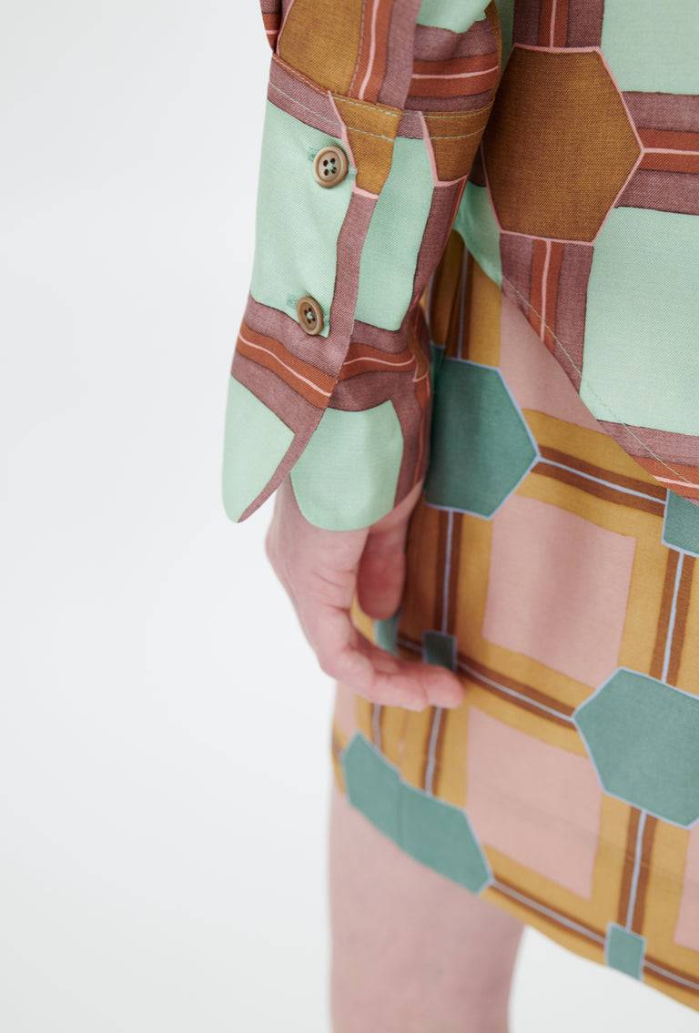 Odeeh Painted Tiles Bluse, Mint Preisnachlass