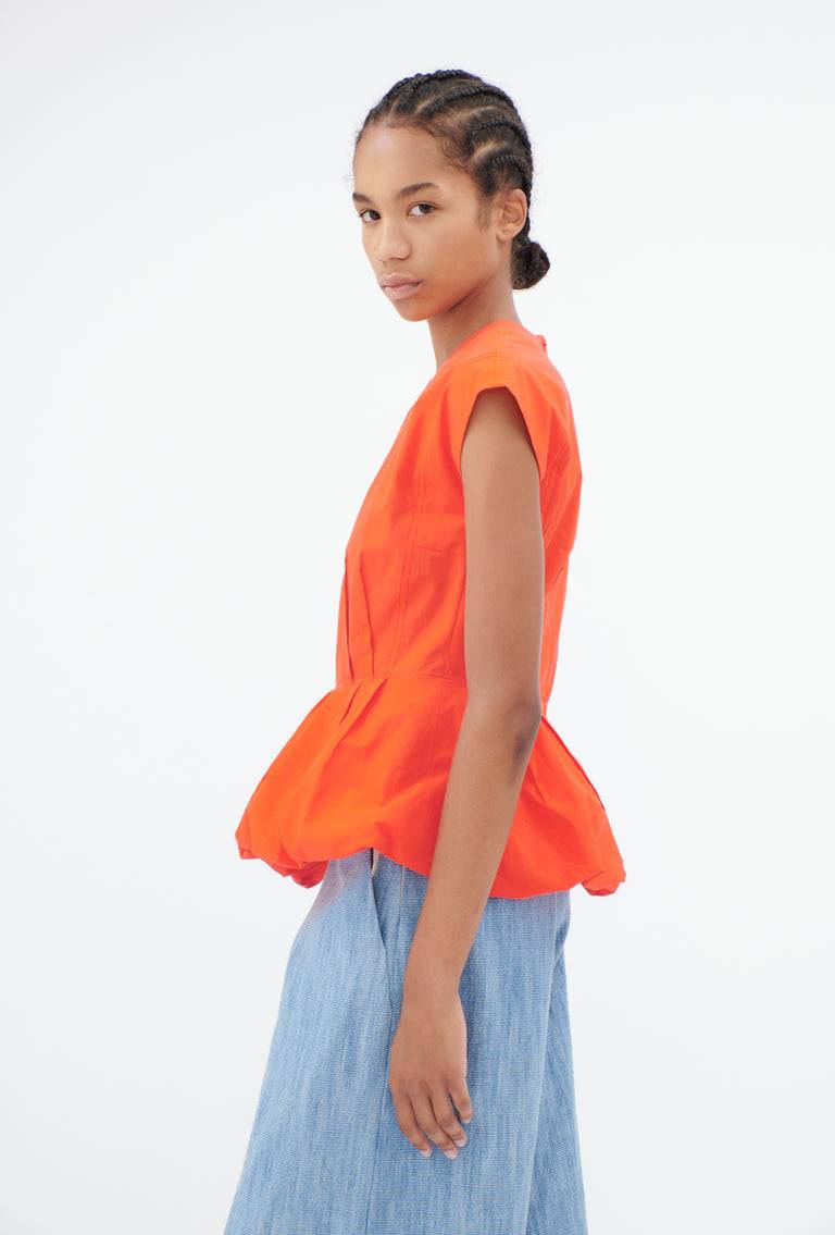 Odeeh Cotton Popeline Bluse, Glowing Orange Cyber Monday