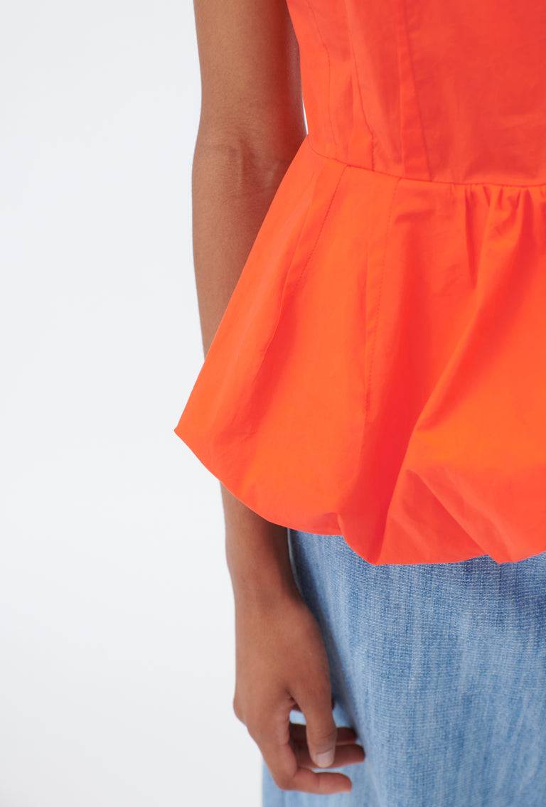 Odeeh Cotton Popeline Bluse, Glowing Orange Cyber Monday