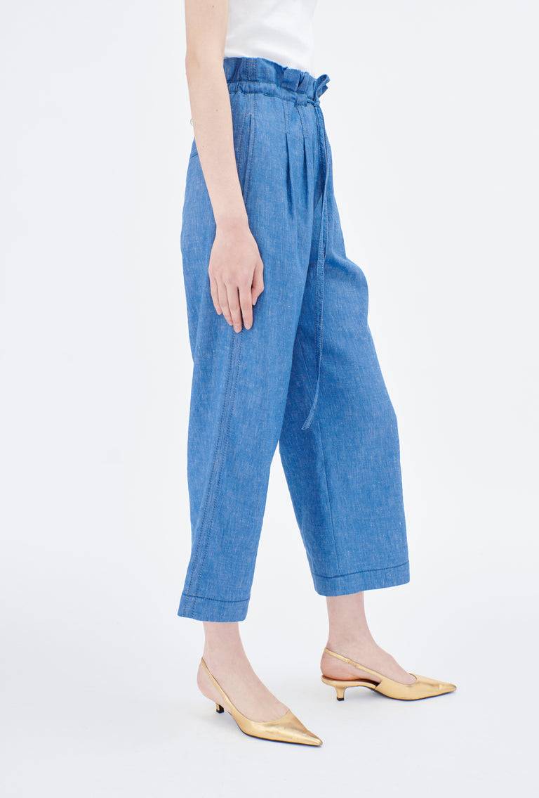 Odeeh Cotton Linen Denim Hose, Ocean Muttertagsangebot