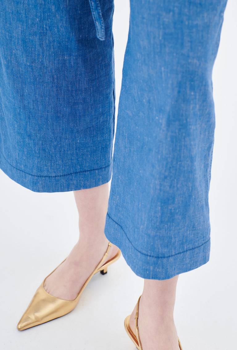 Odeeh Cotton Linen Denim Hose, Ocean Muttertagsangebot
