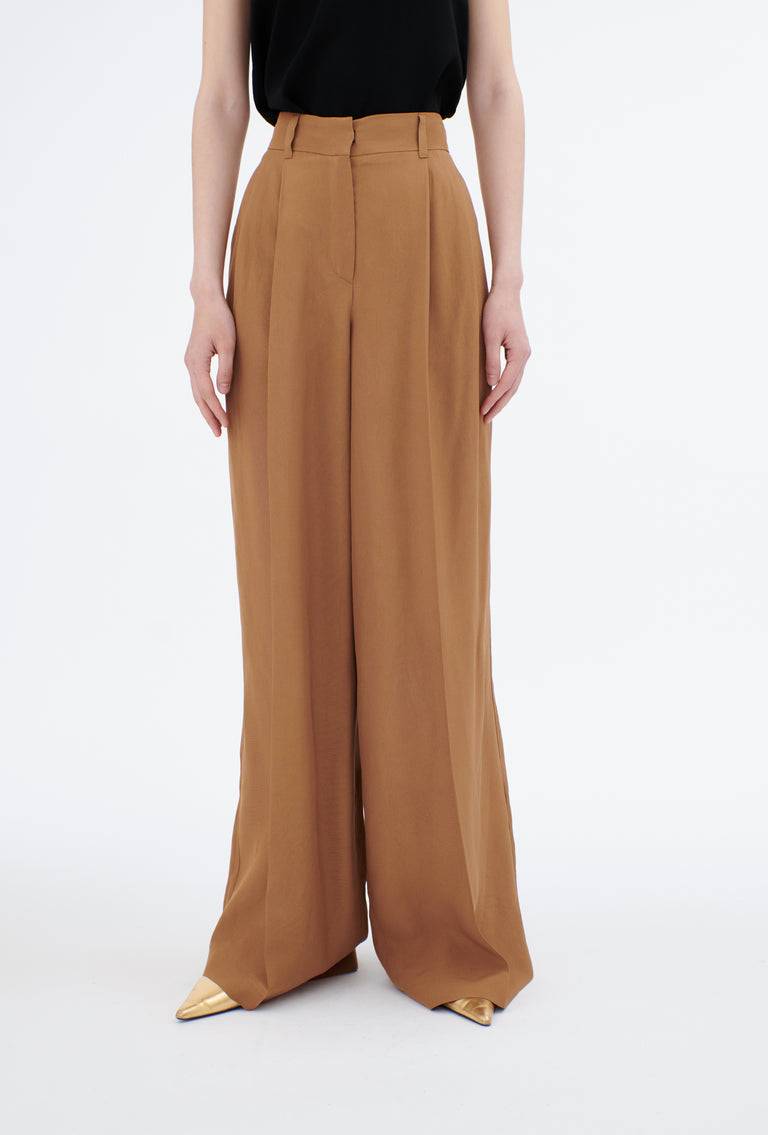 Odeeh Crisp Viscose Hose, Caramel Vatertagsangebot
