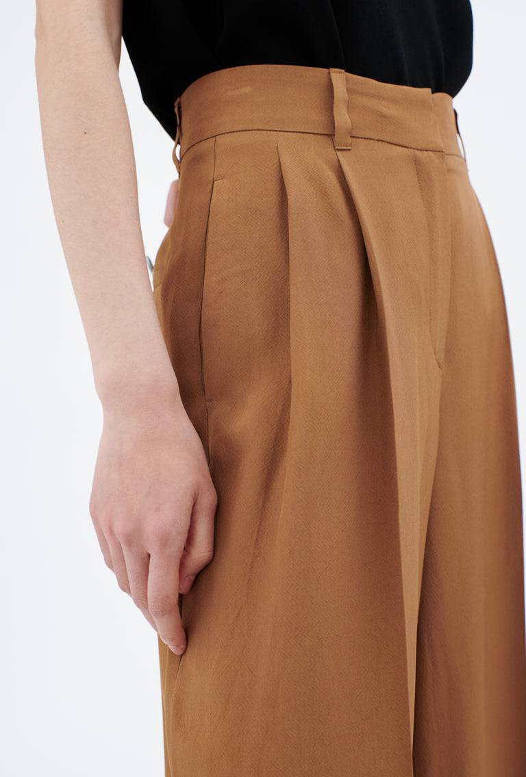 Odeeh Crisp Viscose Hose, Caramel Vatertagsangebot