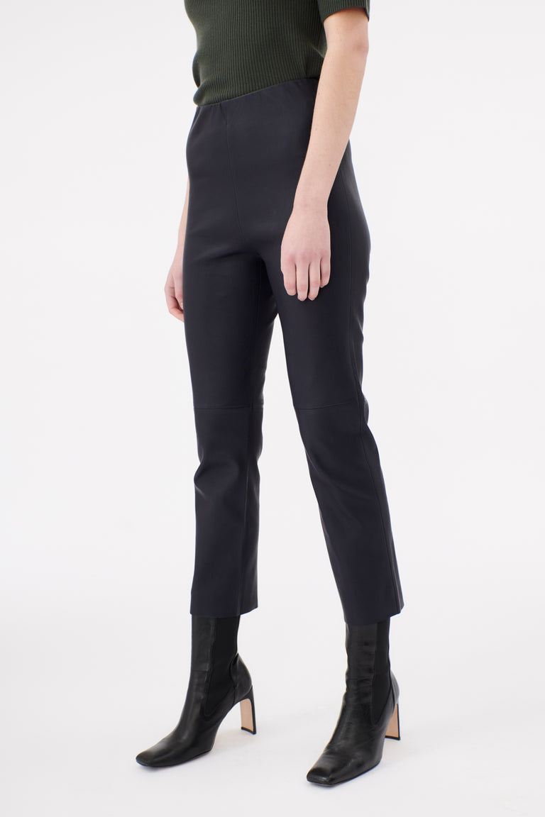 Odeeh Stretch Lamb Nappa Hose, Blackblue Heißer Verkauf