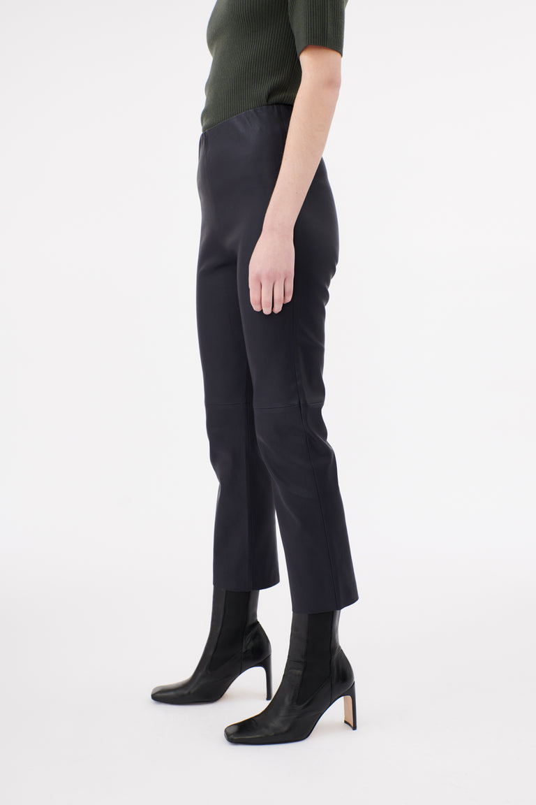 Odeeh Stretch Lamb Nappa Hose, Blackblue Heißer Verkauf