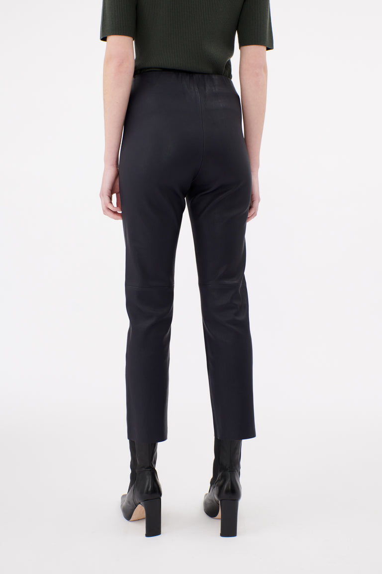 Odeeh Stretch Lamb Nappa Hose, Blackblue Heißer Verkauf