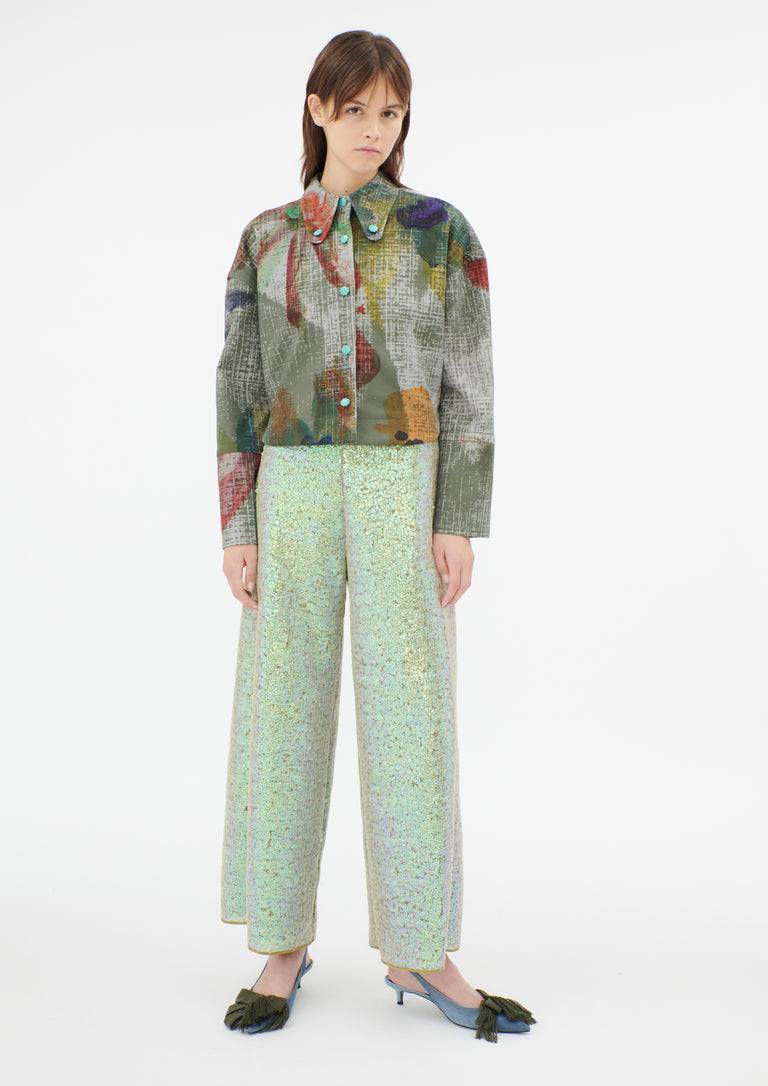 Odeeh Hazy Sequins Hose, Mermaid green Exklusive Angebote