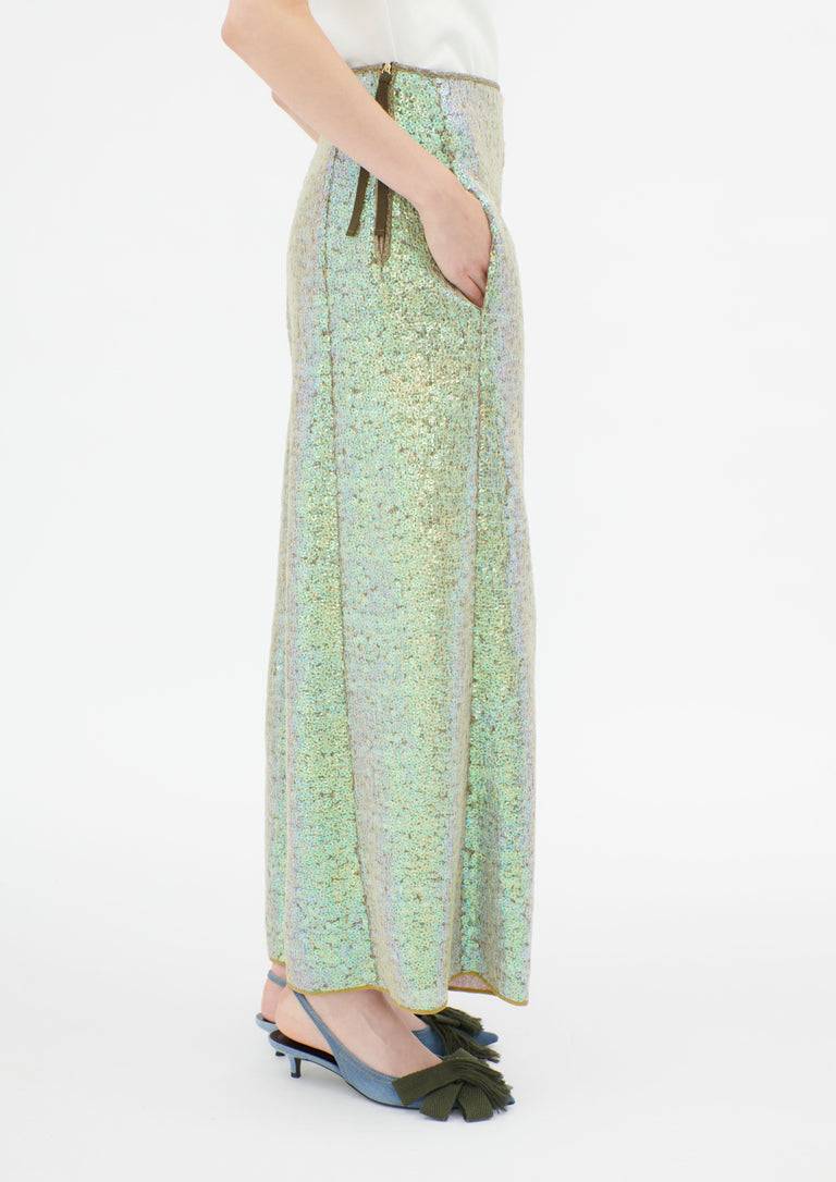 Odeeh Hazy Sequins Hose, Mermaid green Exklusive Angebote