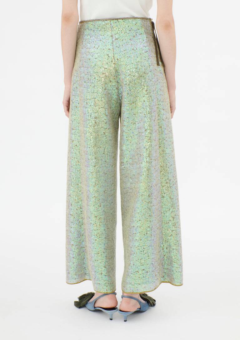 Odeeh Hazy Sequins Hose, Mermaid green Exklusive Angebote