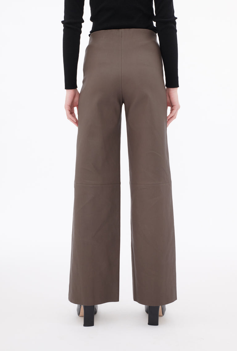 Odeeh Nappa Stretch Lederhose, Olive-brown Blitzangebot