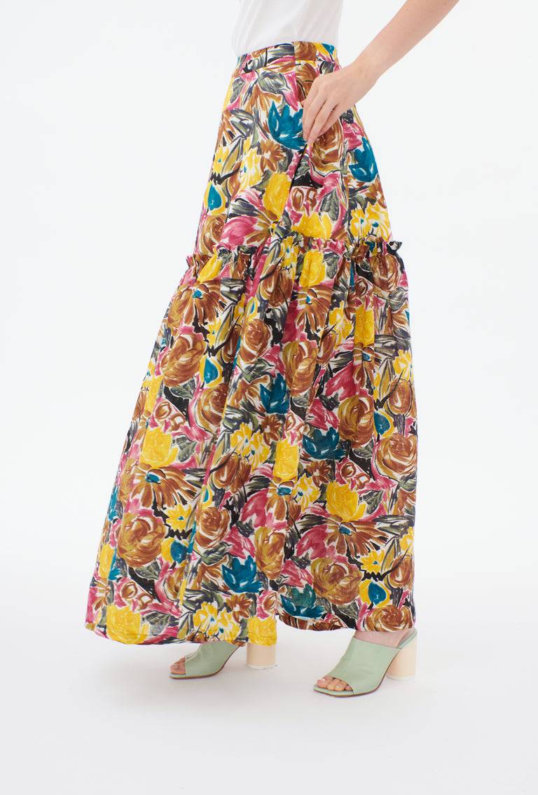 Odeeh Brush-Stroke Peonies Rock, Tobacco Sonderangebote