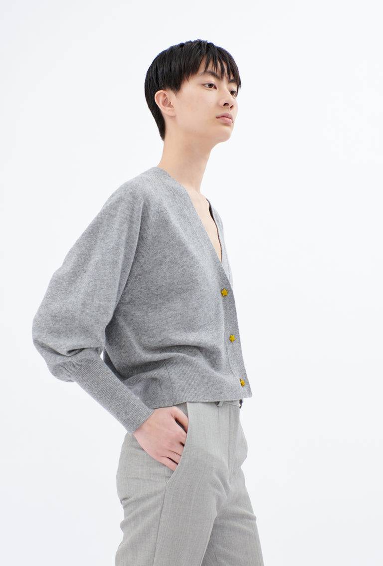 Odeeh Light Cashmere Knit Cardigan, Heather Grey VIP-Rabatte