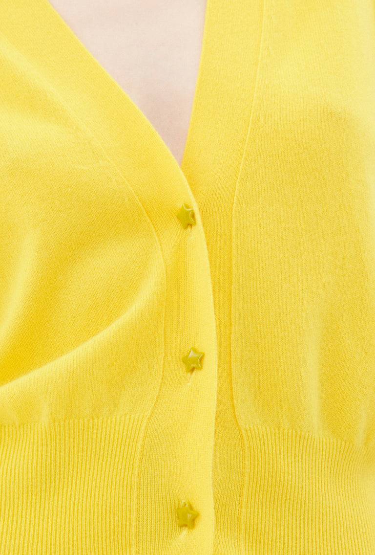 Odeeh Light Cashmere Cardigan, Canary Yellow Tiefpreis