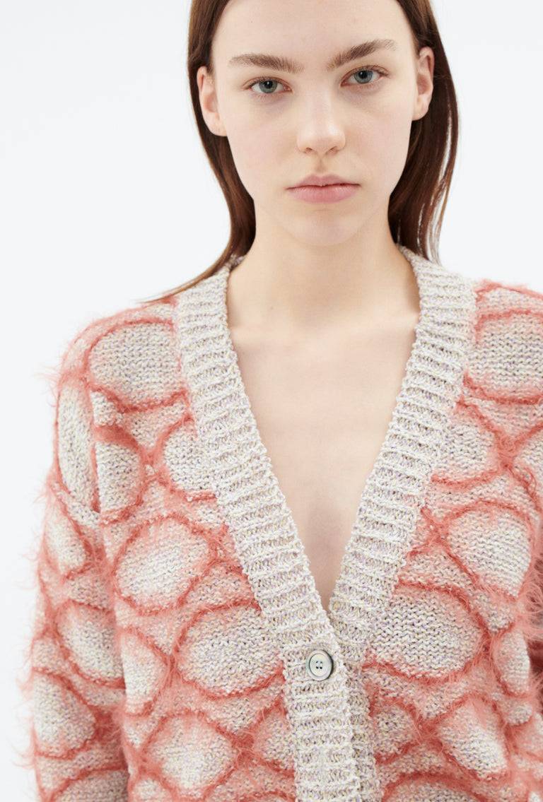 Odeeh Hairy Moulinè Cardigan, Basket Begrenzte Freigabe
