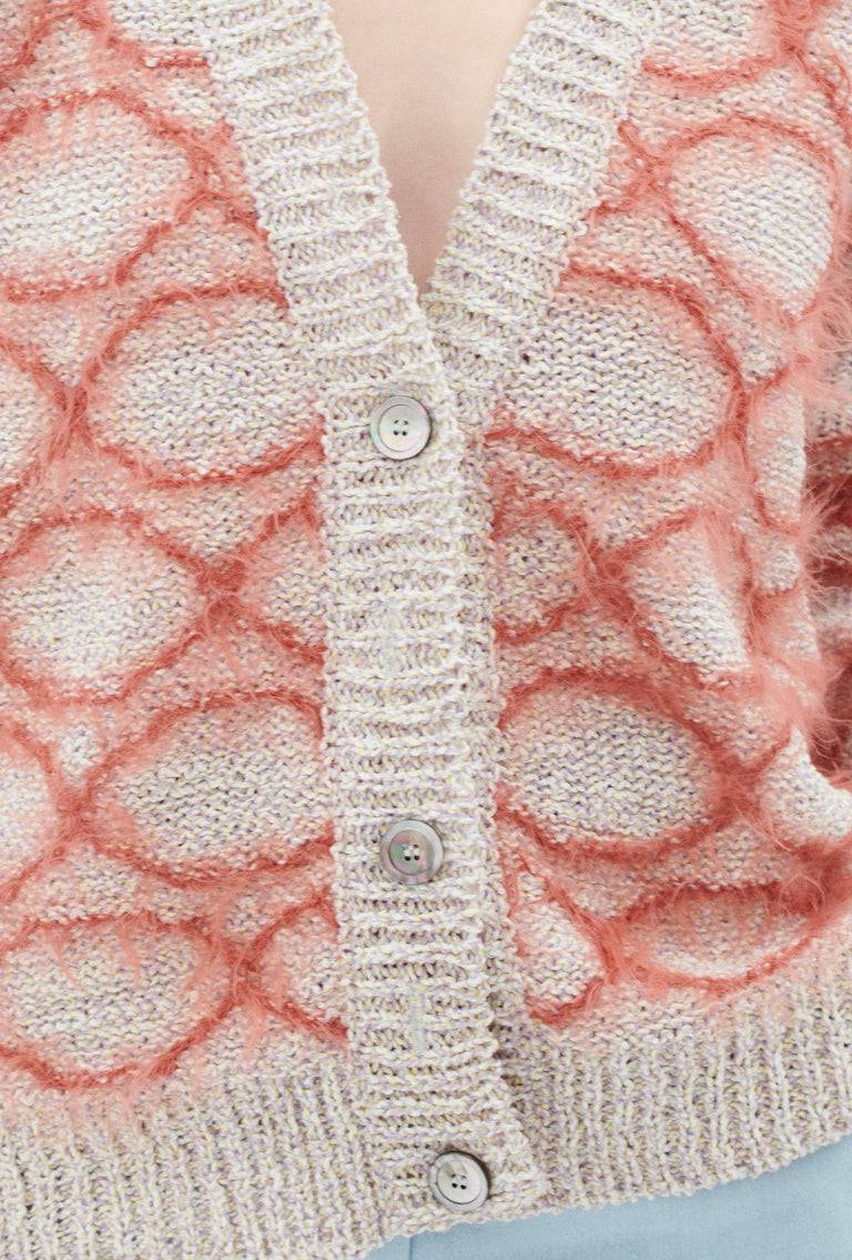 Odeeh Hairy Moulinè Cardigan, Basket Begrenzte Freigabe
