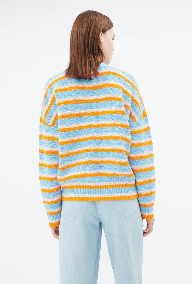 Odeeh Lido Stripe Cardigan, Himmelblau Letzter Tag