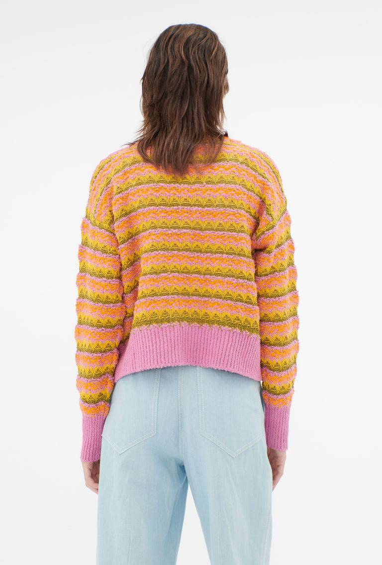 Odeeh Structured Lines Cardigan, Orange Zeitbegrenzte Promotion