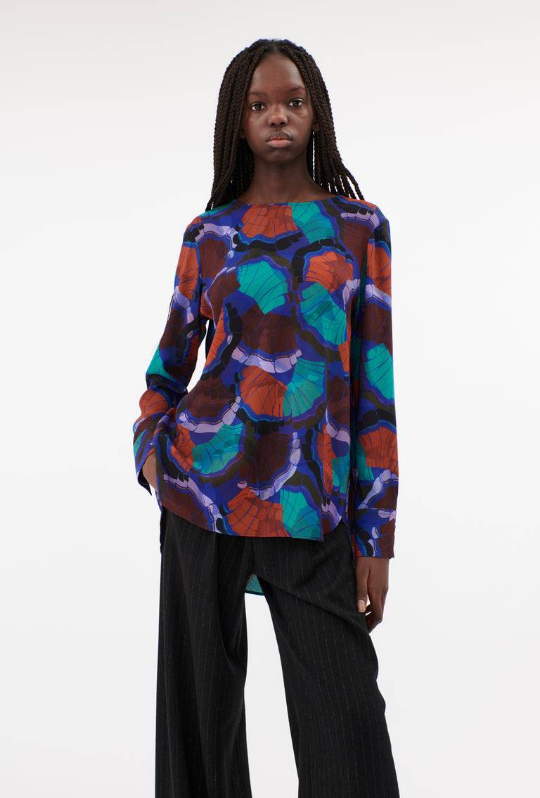 Odeeh Fans Bluse, Peacock Sonderangebot der Fabrik