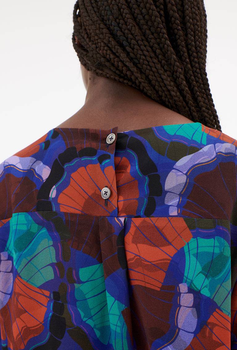 Odeeh Fans Bluse, Peacock Sonderangebot der Fabrik