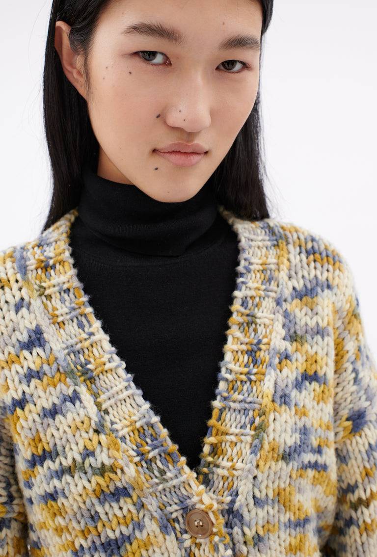 Odeeh Multicolour Printed Wool Cardigan, Honey Vierteljährliche Förderung