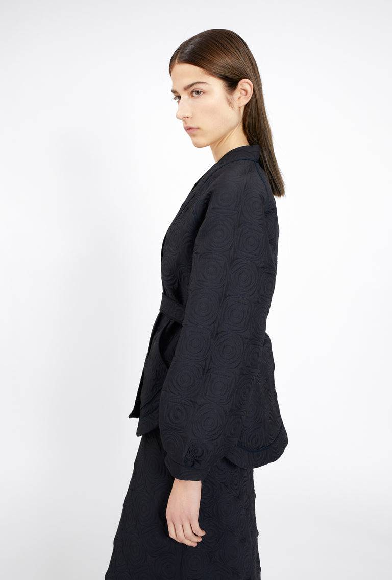 Odeeh Geometric Matelassé Padded Jacke, Midnight 50% Rabatt mit kostenlosem Versand