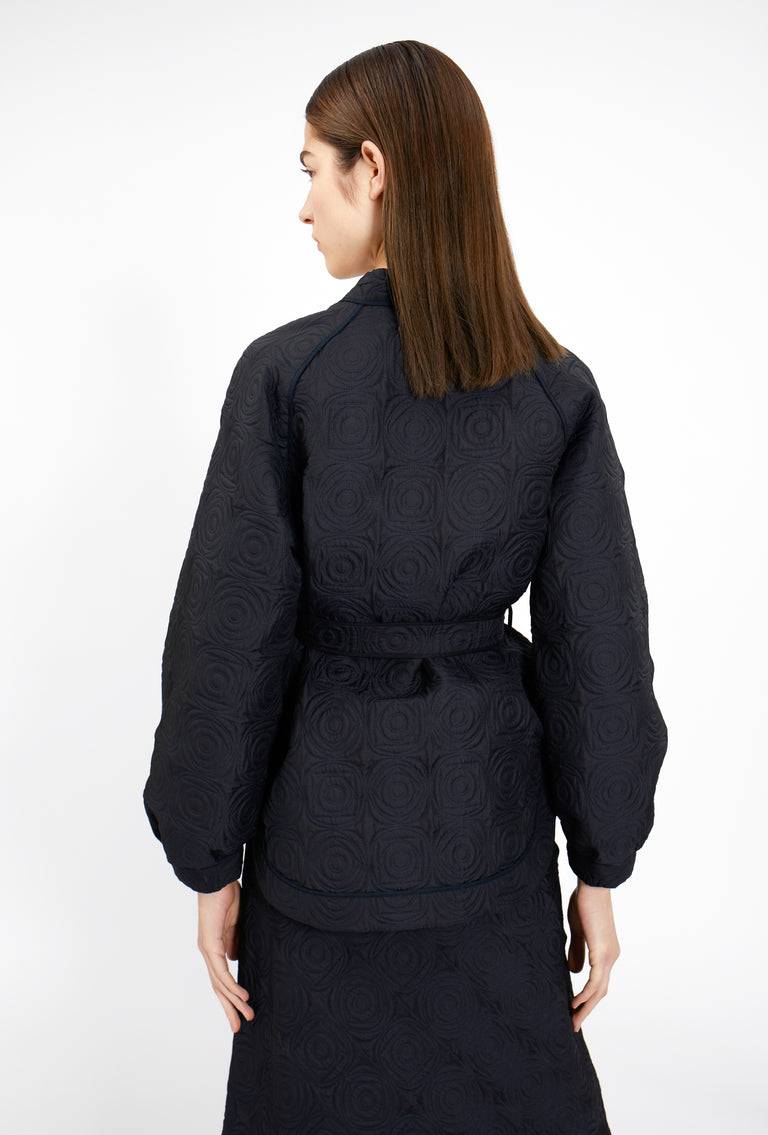 Odeeh Geometric Matelassé Padded Jacke, Midnight 50% Rabatt mit kostenlosem Versand
