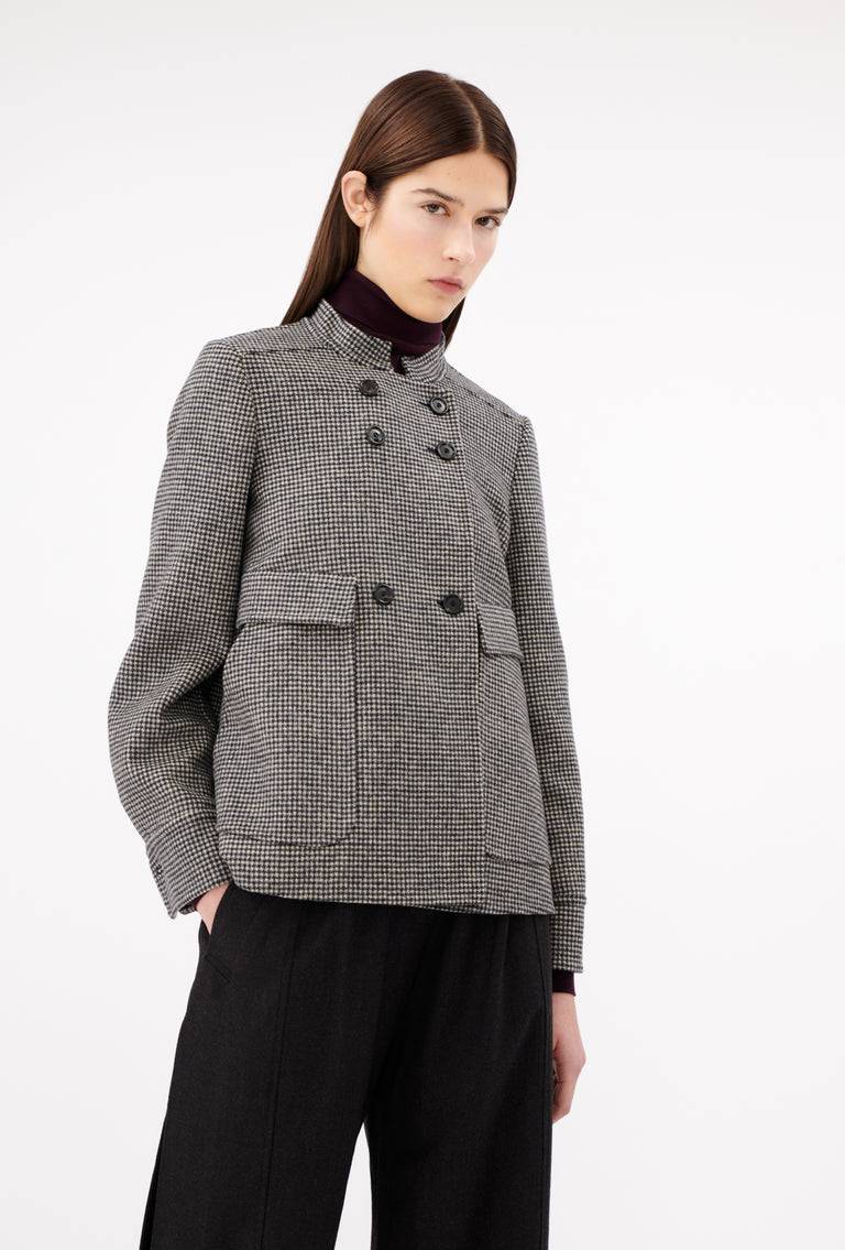 Odeeh Double Check "Made in Germany" Jacke, Black White Kostenloser Versand international