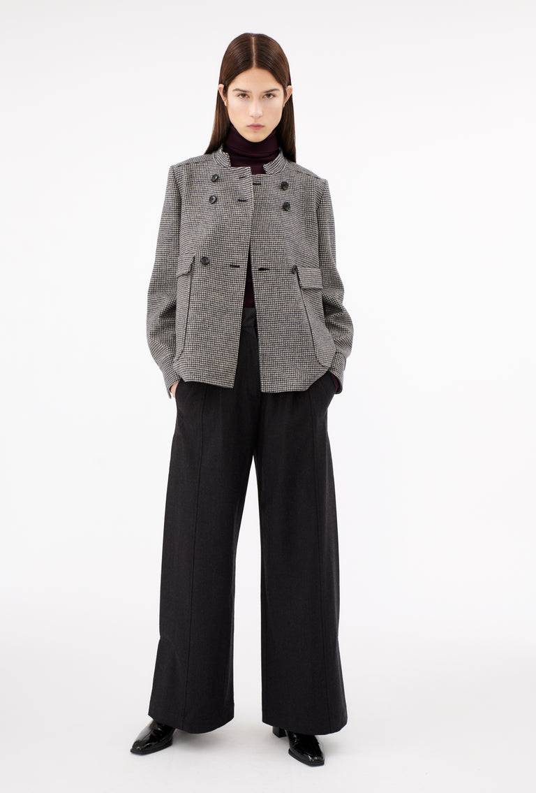 Odeeh Double Check "Made in Germany" Jacke, Black White Kostenloser Versand international