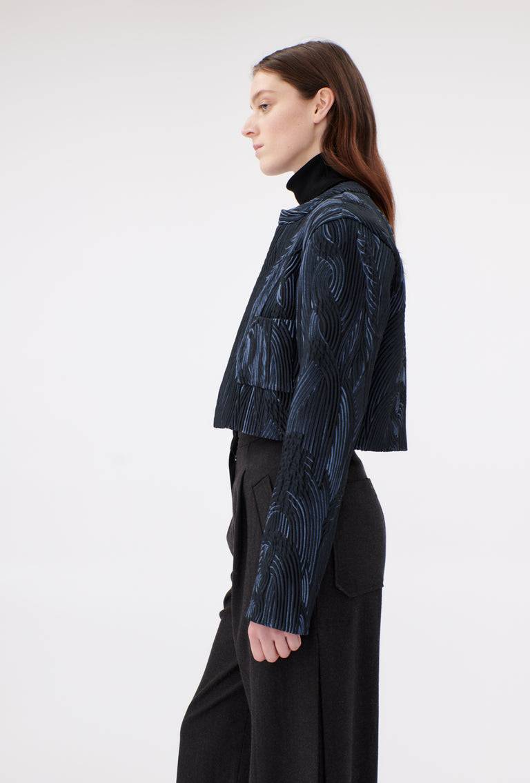 Odeeh Stretch Matelassè Jacke, Ink Black Friday Preise