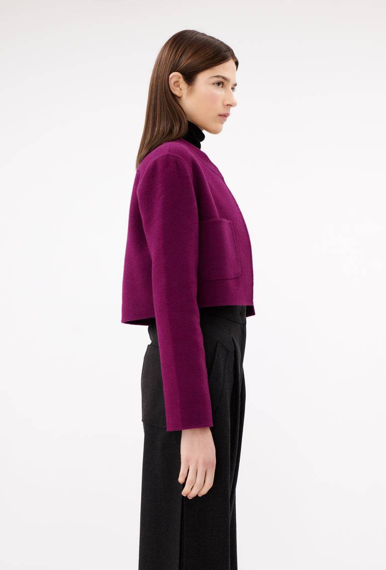 Odeeh Double Face Cashmere-Wool Jacke, Cyclamen zollfrei