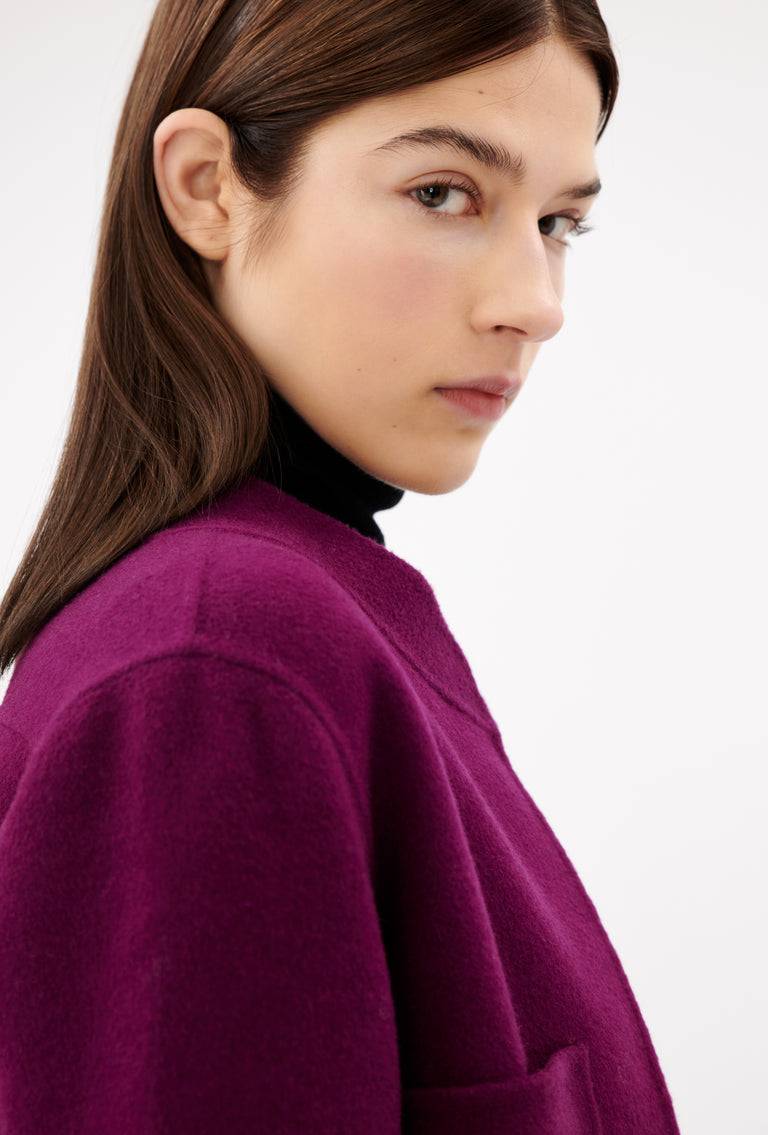 Odeeh Double Face Cashmere-Wool Jacke, Cyclamen zollfrei