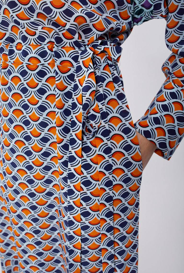 Odeeh Crossed Waves Kleid, Glowing Orange Rabatte dieses Monats