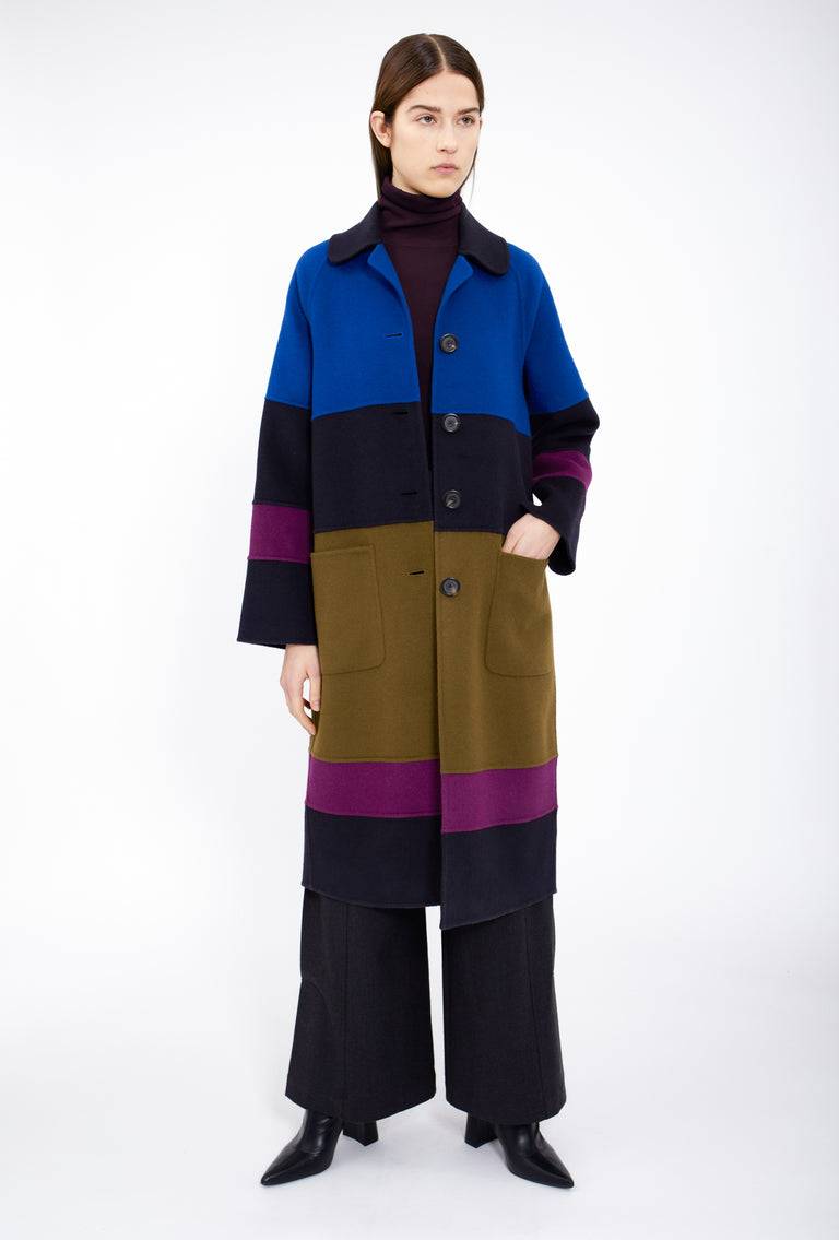 Odeeh Double Face Cashmere-Wool Mantel, Multicolor Online