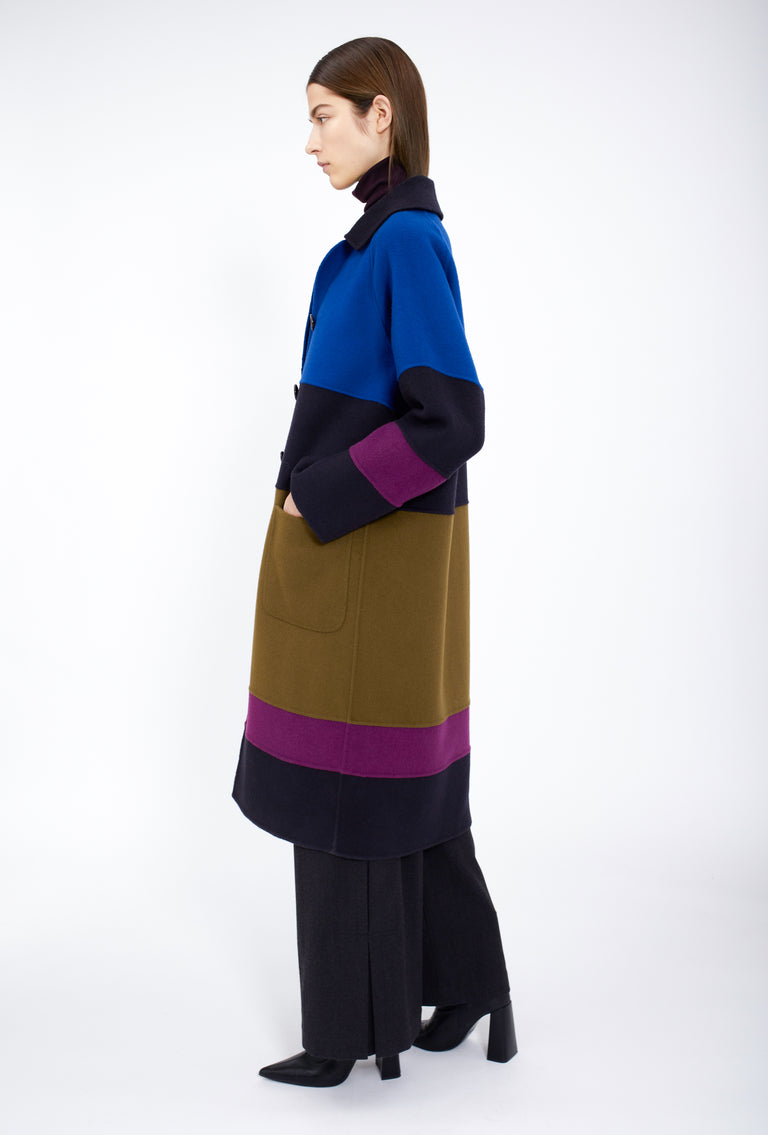 Odeeh Double Face Cashmere-Wool Mantel, Multicolor Online