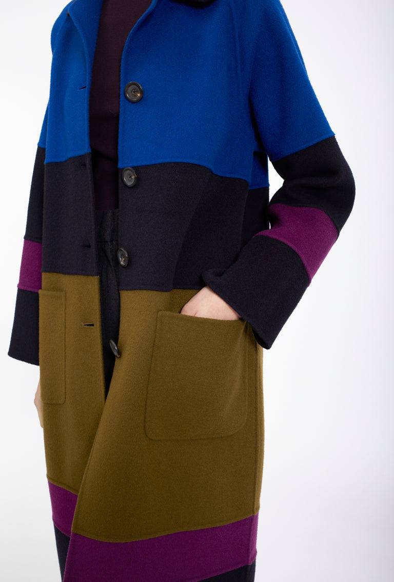 Odeeh Double Face Cashmere-Wool Mantel, Multicolor Online