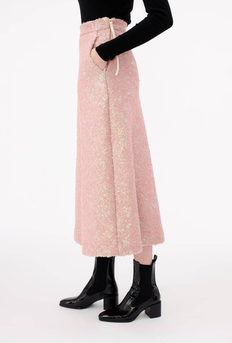 Odeeh Terry Sequins Rock, Rosé im Angebot