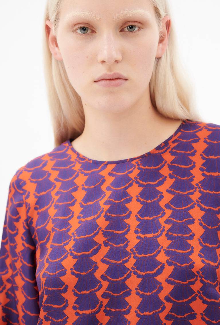 Odeeh Mini Drapings Bluse, Mandarin Schlussverkauf