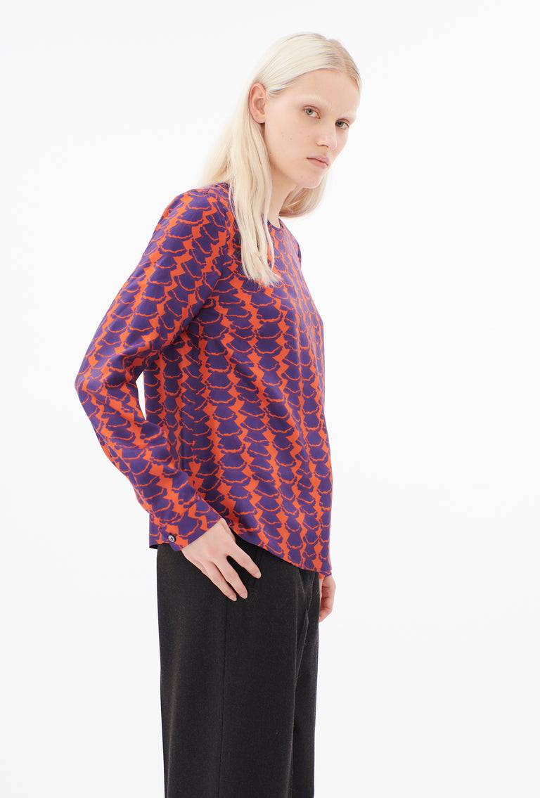 Odeeh Mini Drapings Bluse, Mandarin Schlussverkauf