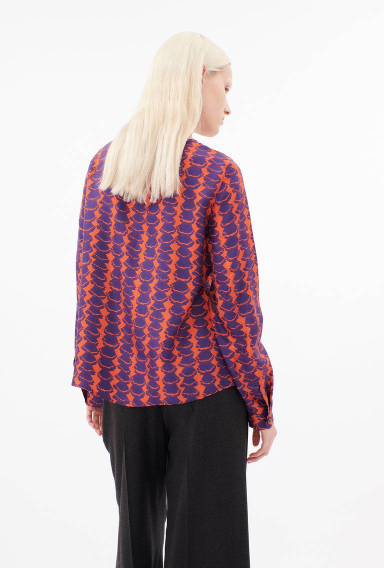 Odeeh Mini Drapings Bluse, Mandarin Schlussverkauf