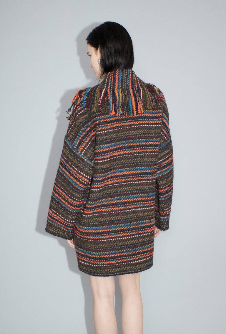 Odeeh Multicolor Stripe Jacke, Charcoal Günstiger Verkauf