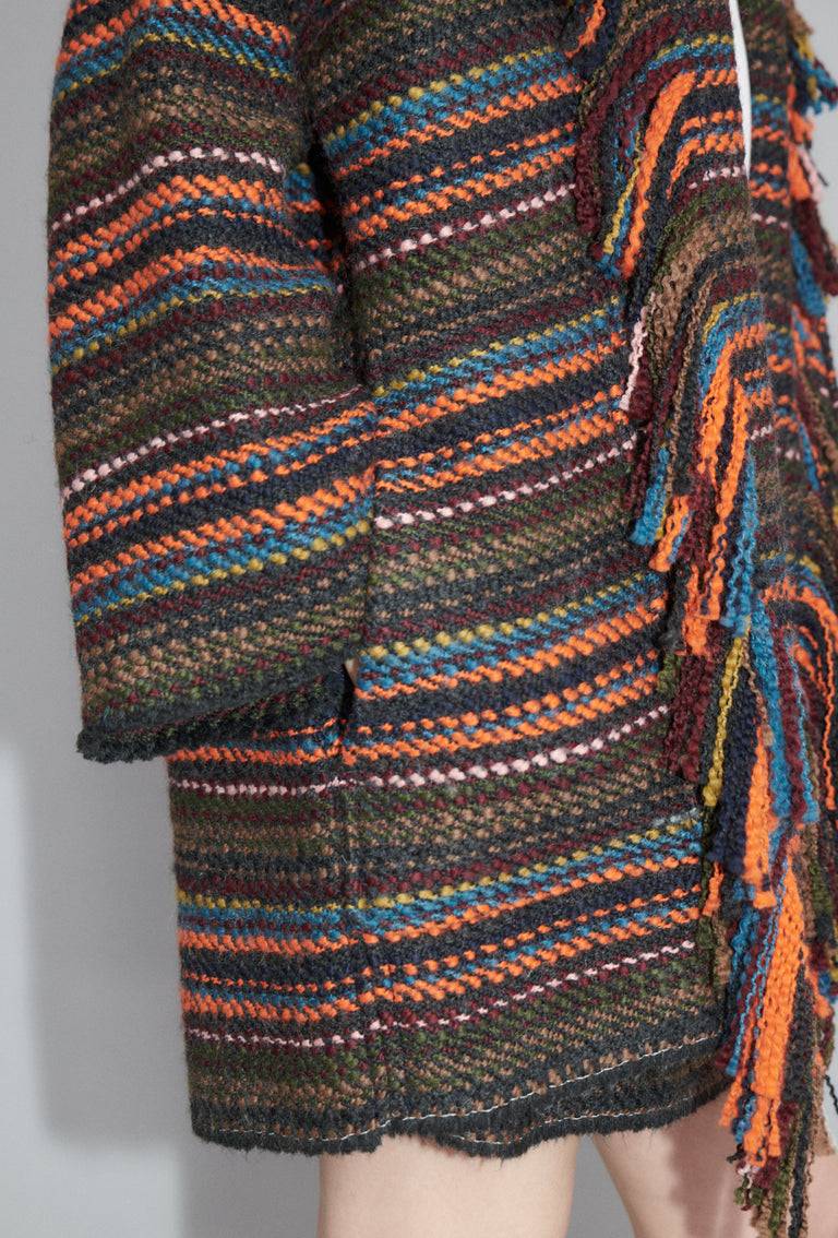 Odeeh Multicolor Stripe Jacke, Charcoal Günstiger Verkauf