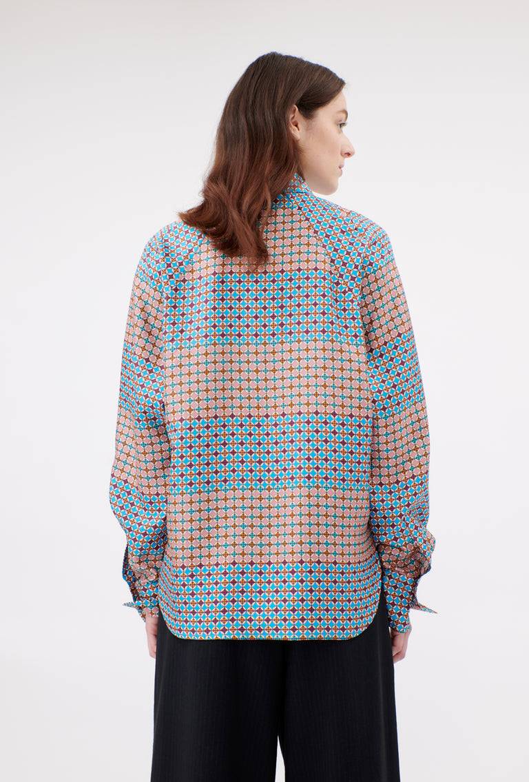 Odeeh Mini Tiles Bluse, Cerulean Rabatt