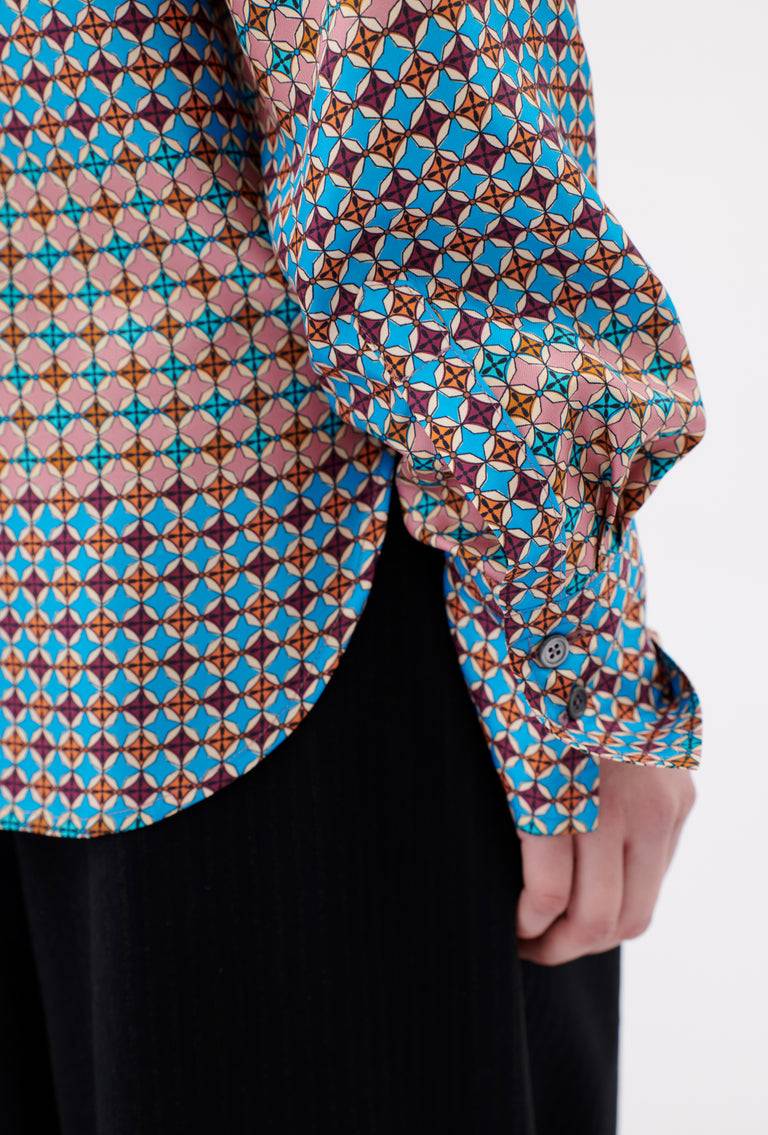 Odeeh Mini Tiles Bluse, Cerulean Rabatt