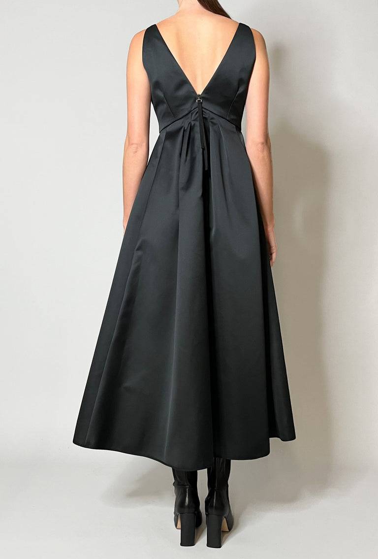 Odeeh Solid Duchesse Kleid, Jet Black Cyber Monday