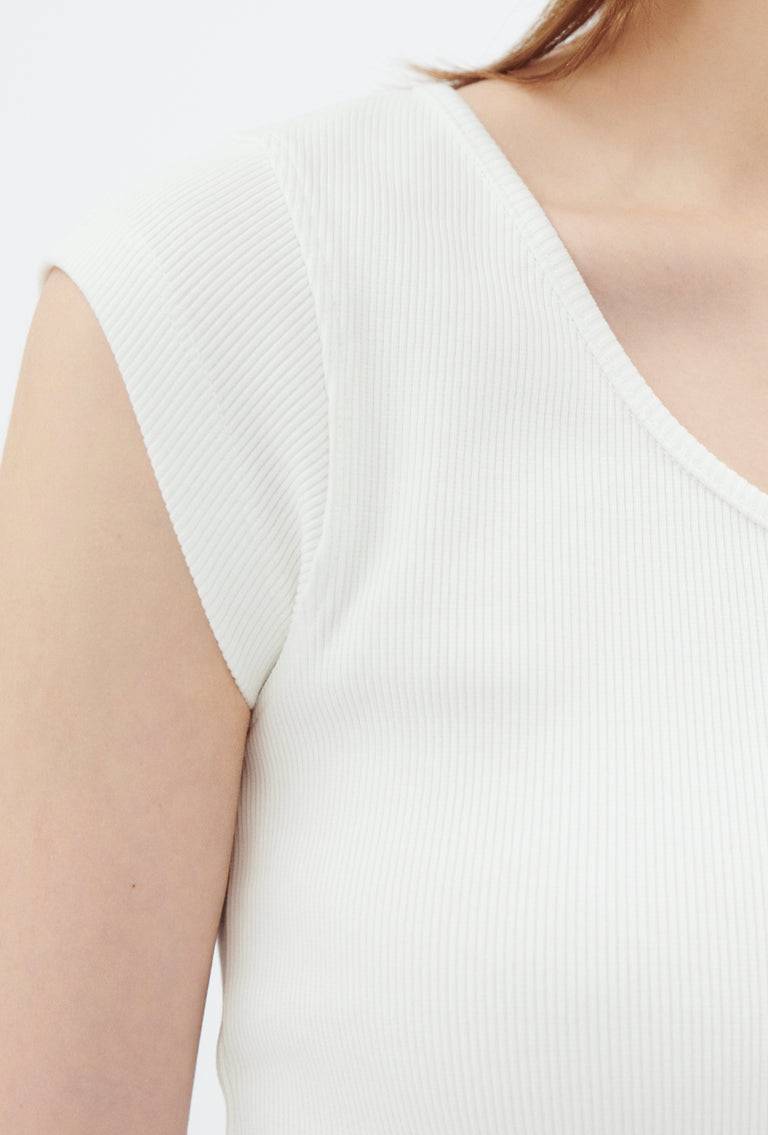 Odeeh Organic Cotton Rib T-Shirt, Milk Vatertagsangebot
