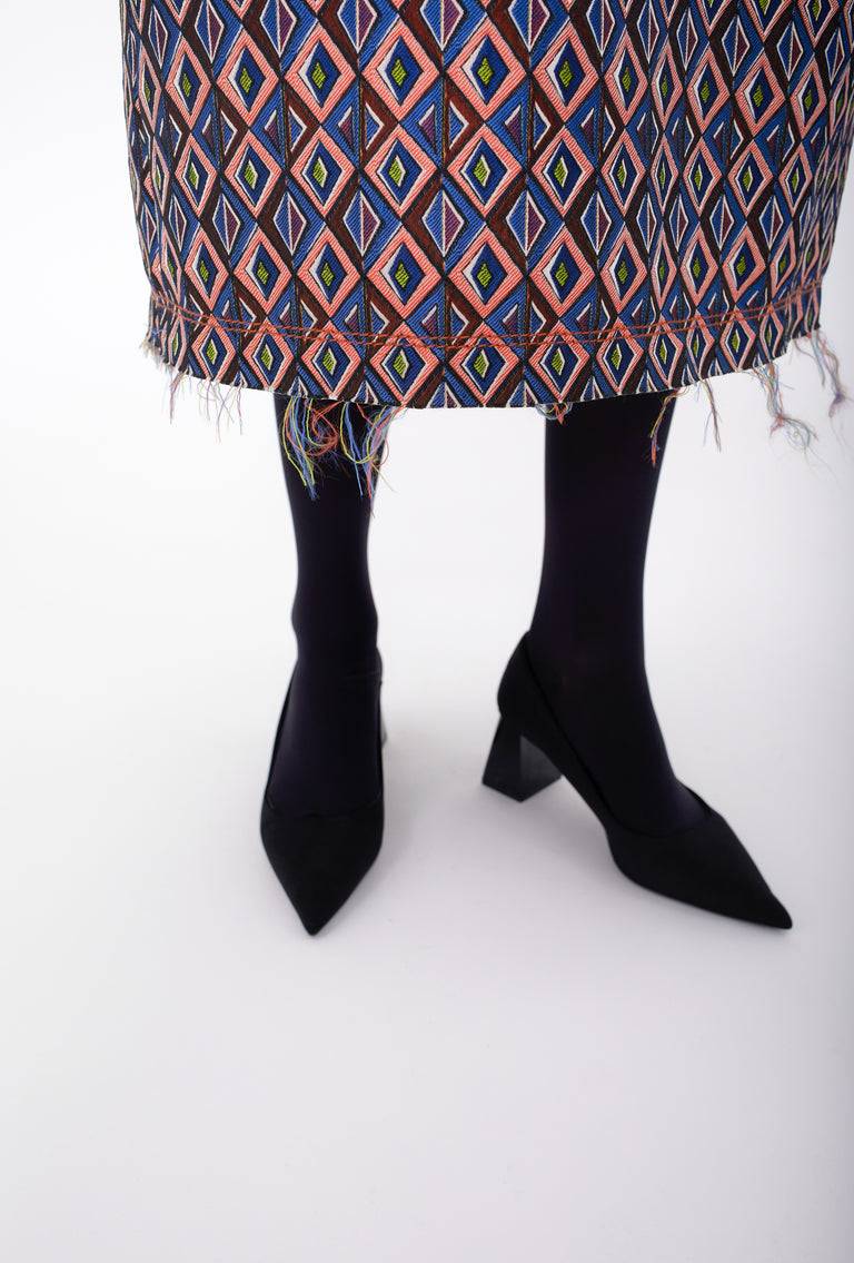 Odeeh Ethno Rhombs Kleid, Sapphire Lagerräumung
